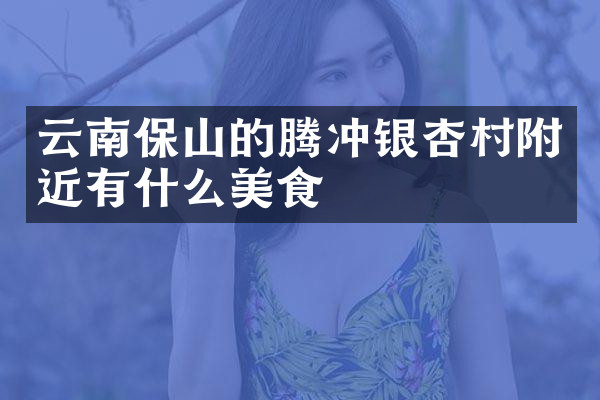 云南保山的腾冲银杏村附近有什么美食