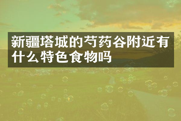 新疆塔城的芍药谷附近有什么特色食物吗