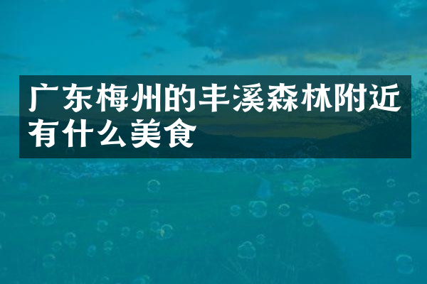 广东梅州的丰溪森林附近有什么美食