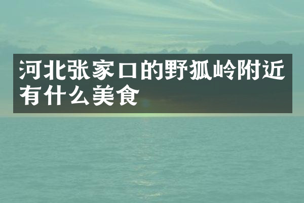河北张家口的野狐岭附近有什么美食