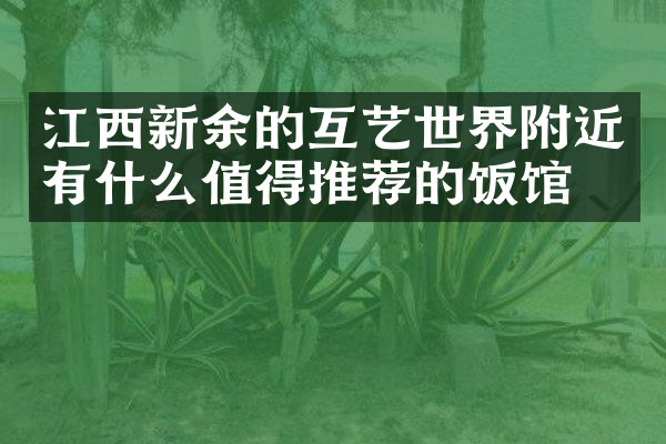 江西新余的互艺世界附近有什么值得推荐的饭馆吗