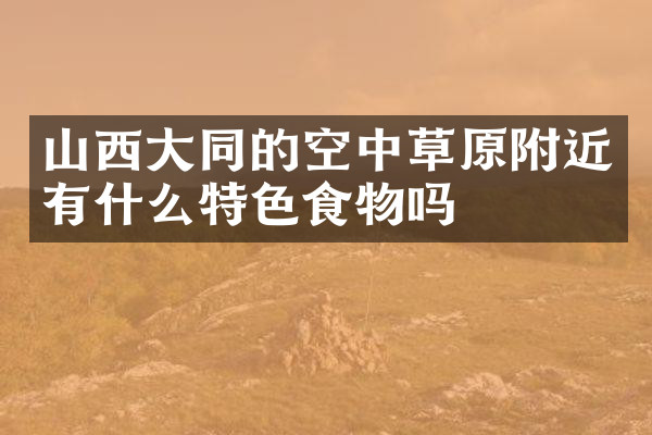 山西大同的空中草原附近有什么特色食物吗