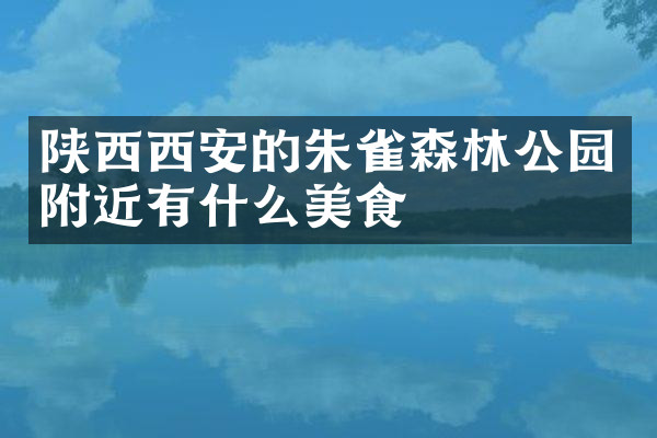 陕西西安的朱雀森林公园附近有什么美食