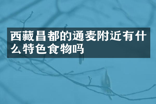 西藏昌都的通麦附近有什么特色食物吗