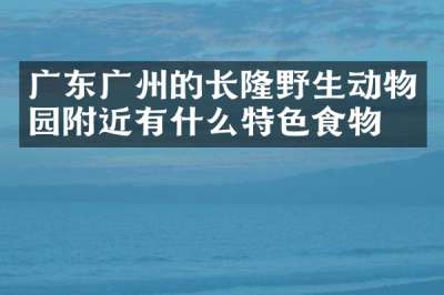 广东广州的长隆野生动物园附近有什么特色食物吗