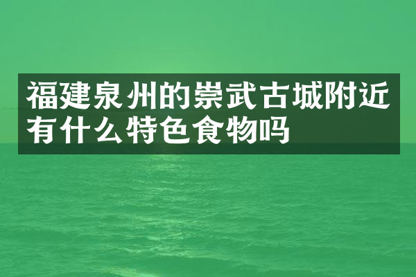 福建泉州的崇武古城附近有什么特色食物吗