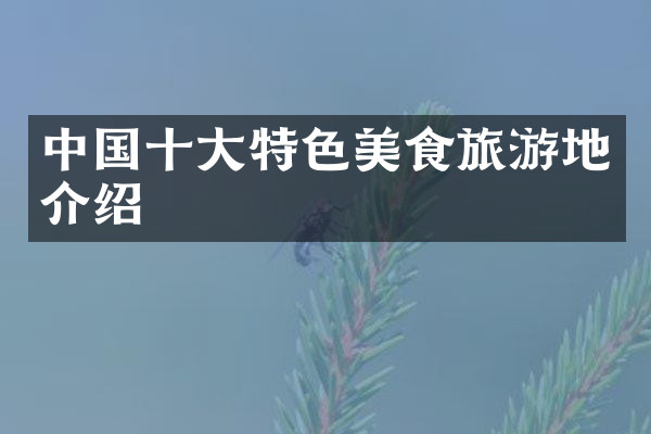 中国十大特色美食旅游地介绍