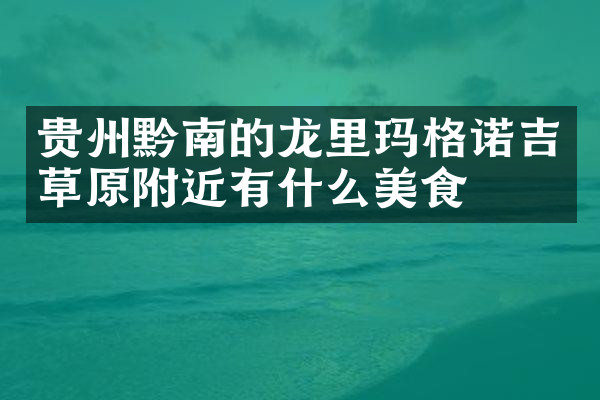 贵州黔南的龙里玛格诺吉草原附近有什么美食