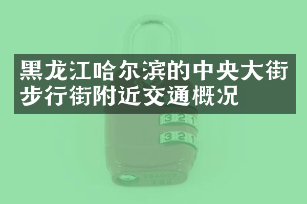 黑龙江哈尔滨的中央大街步行街附近交通概况