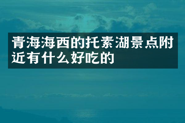 青海海西的托素湖景点附近有什么好吃的