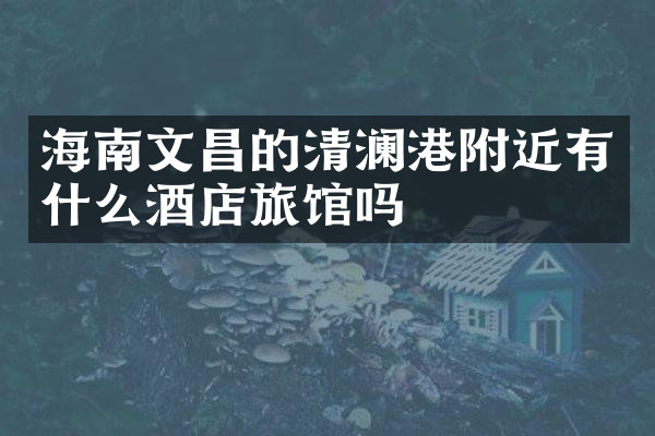 海南文昌的清澜港附近有什么酒店旅馆吗