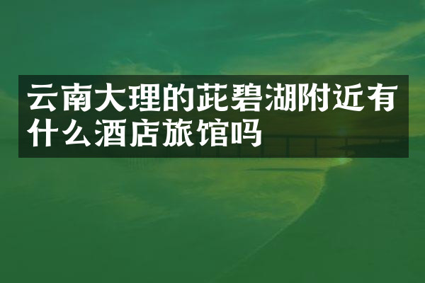 云南大理的茈碧湖附近有什么酒店旅馆吗