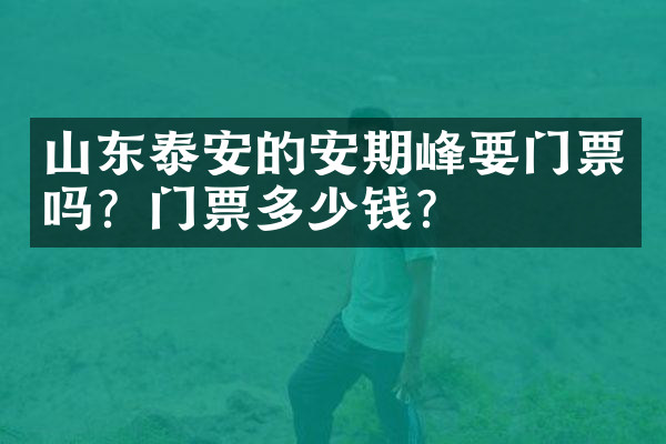 山东泰安的安期峰要门票吗？门票多少钱？