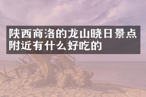 陕西商洛的龙山晓日景点附近有什么好吃的