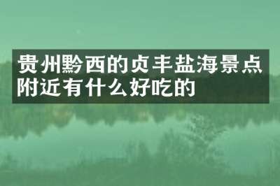 贵州黔西的贞丰盐海景点附近有什么好吃的
