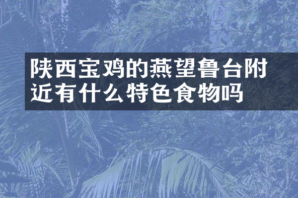陕西宝鸡的燕伋望鲁台附近有什么特色食物吗