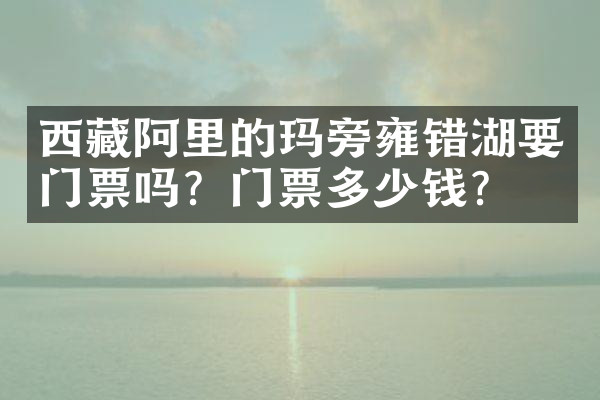 西藏阿里的玛旁雍错湖要门票吗？门票多少钱？