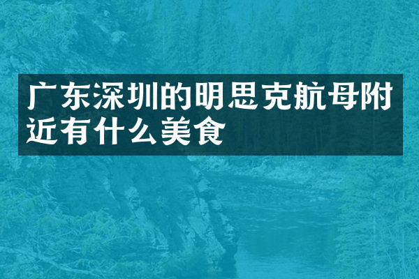 广东深圳的明思克航母附近有什么美食