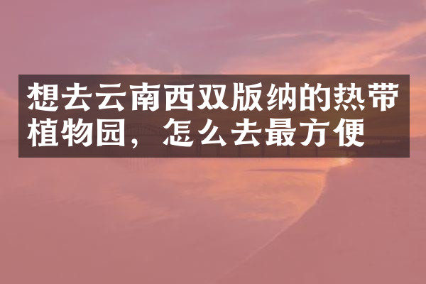 想去云南西双版纳的热带植物园，怎么去最方便