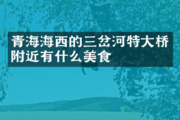 青海海西的三岔河特大桥附近有什么美食