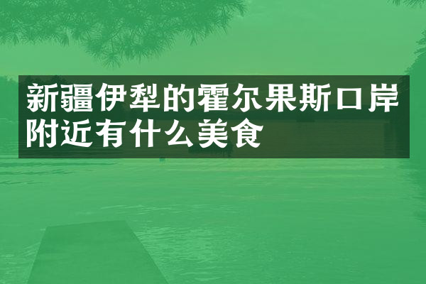 新疆伊犁的霍尔果斯口岸附近有什么美食