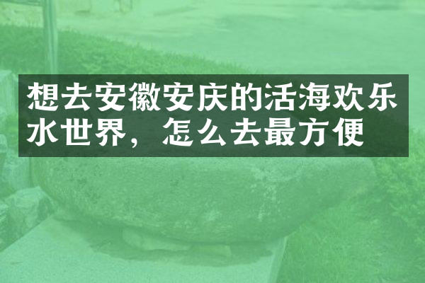 想去安徽安庆的活海欢乐水世界，怎么去最方便