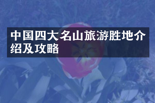 中国四大名山旅游胜地介绍及攻略