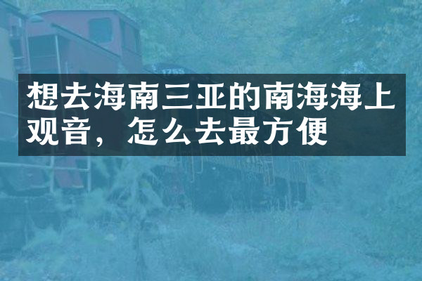想去海南三亚的南海海上观音，怎么去最方便