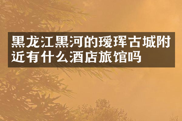 黑龙江黑河的瑷珲古城附近有什么酒店旅馆吗