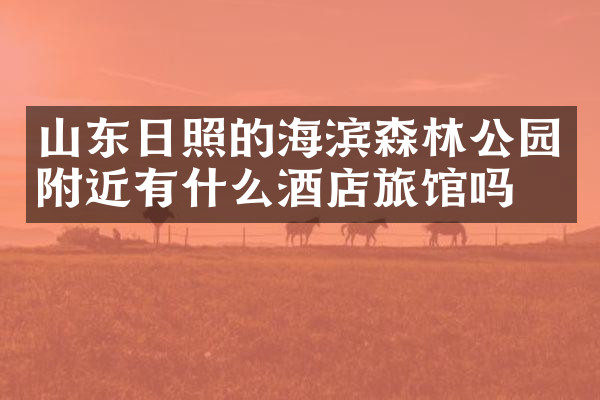 山东日照的海滨森林公园附近有什么酒店旅馆吗