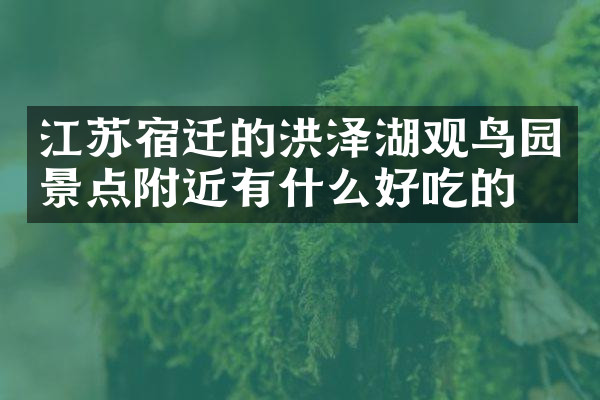江苏宿迁的洪泽湖观鸟园景点附近有什么好吃的