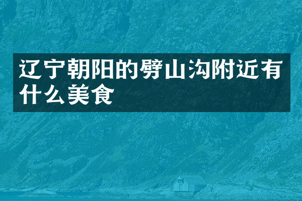 辽宁朝阳的劈山沟附近有什么美食