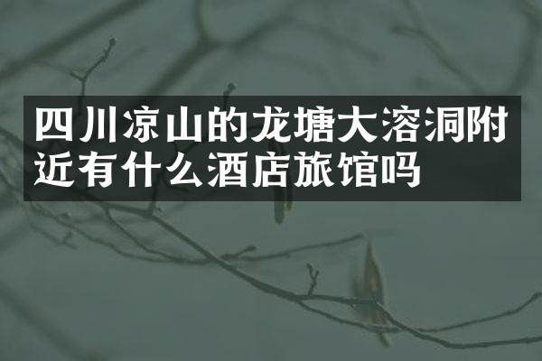 四川凉山的龙塘大溶洞附近有什么酒店旅馆吗
