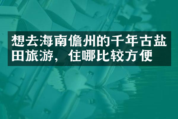 想去海南儋州的千年古盐田旅游，住哪比较方便