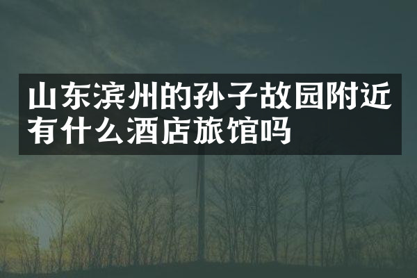 山东滨州的孙子故园附近有什么酒店旅馆吗