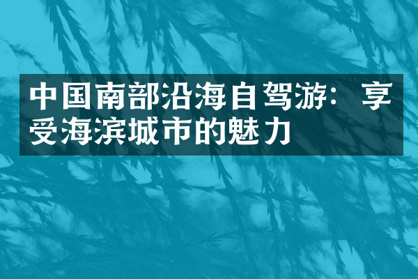 中国南部沿海自驾游：享受海滨城市的魅力