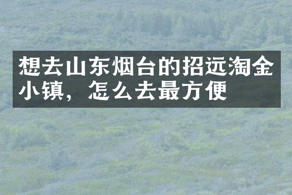 想去山东烟台的招远淘金小镇，怎么去最方便