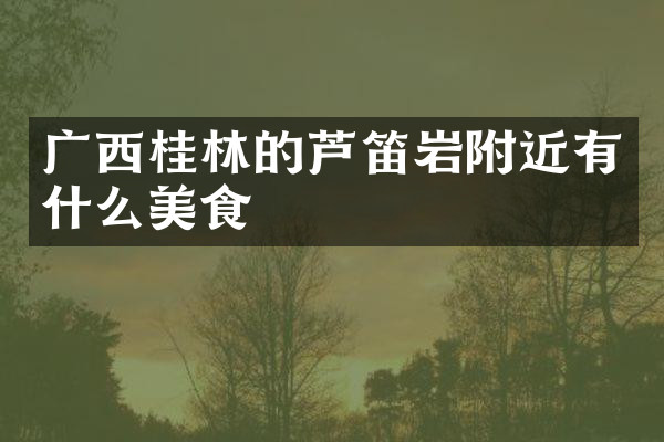 广西桂林的芦笛岩附近有什么美食