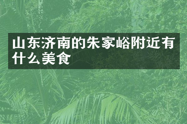 山东济南的朱家峪附近有什么美食