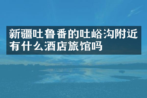 新疆吐鲁番的吐峪沟附近有什么酒店旅馆吗