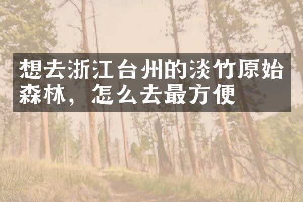想去浙江台州的淡竹原始森林，怎么去最方便