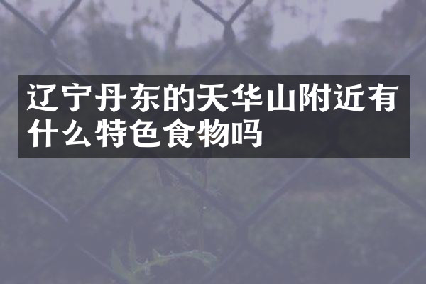 辽宁丹东的天华山附近有什么特色食物吗