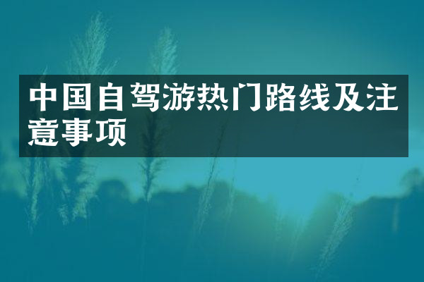 中国自驾游热门路线及注意事项