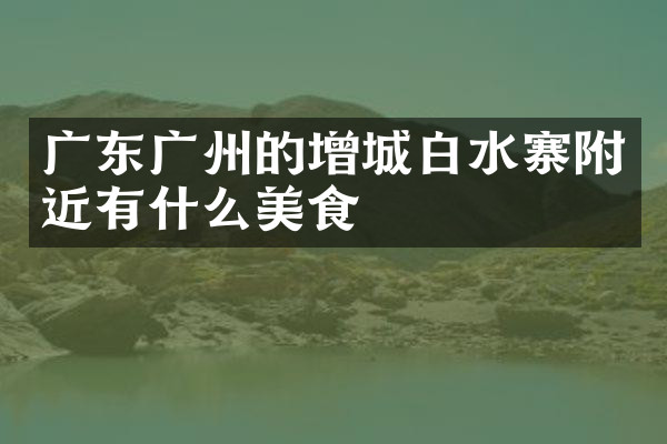 广东广州的增城白水寨附近有什么美食