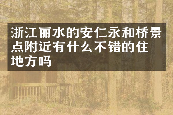 浙江丽水的安仁永和桥景点附近有什么不错的住的地方吗