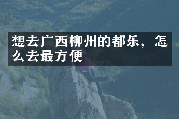 想去广西柳州的都乐，怎么去最方便