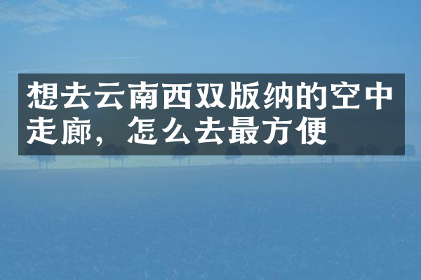 想去云南西双版纳的空中走廊，怎么去最方便