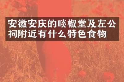 安徽安庆的啖椒堂及左公祠附近有什么特色食物吗