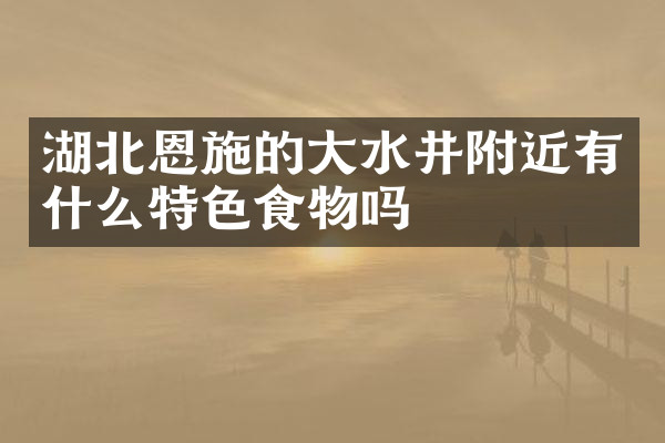 湖北恩施的大水井附近有什么特色食物吗