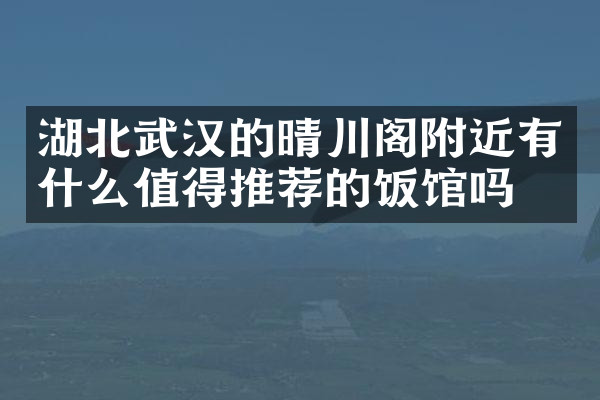湖北武汉的晴川阁附近有什么值得推荐的饭馆吗